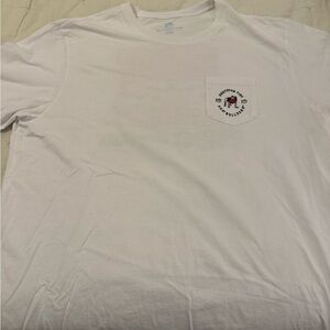 Southern Tide UGA White Graphic Tee with Pocket